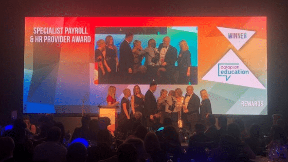 Dataplan Education win Specialist Payroll and HR Provider Award at The Rewards 2019